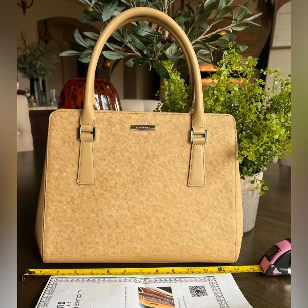 Burberry Leather Tan Satchel Bag - Picture 1 of 15